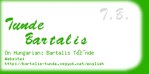 tunde bartalis business card